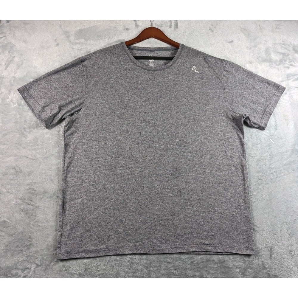 Rhoback Shirt Mens 3XL Gray Tech Tee Short Sleeve Golf Performance Stretch Gym